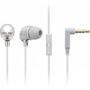 Happy Plugs Deluxe Edition afstandsbediening en siliconen compatibel met Apple iPhone iPod iPad en smartphones tablets en MP3-spelers Zilver